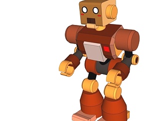 现代玩具机器人su模型