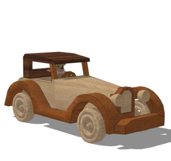 现代玩具车su模型