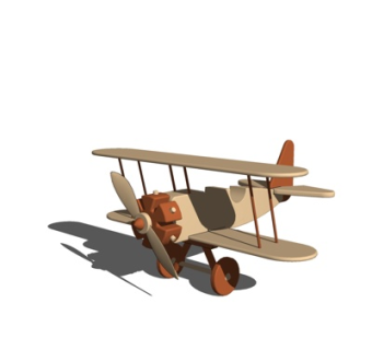 现代玩具飞机su模型