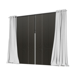 现代窗帘百叶帘su模型