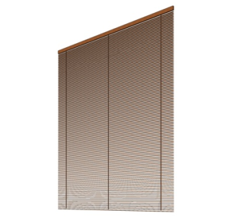 现代实木百叶帘su模型