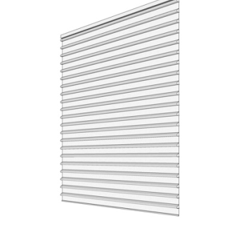 现代布艺折帘su模型