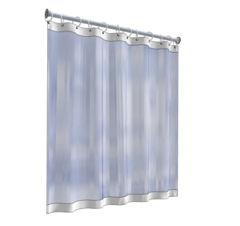 现代布艺窗帘su模型