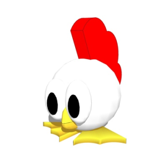 现代儿童小鸡玩具su模型