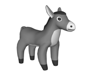 现代儿童小驴玩具su模型
