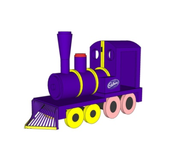 现代儿童玩具车su模型