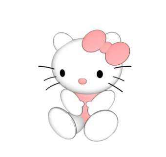 现代Hello Kitty儿童玩偶su模型