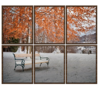 现代风景装饰画su模型