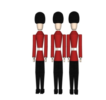 现代人偶玩具su模型