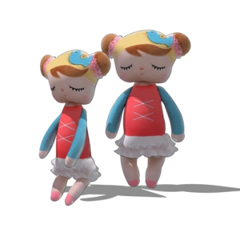 现代人偶玩具su模型