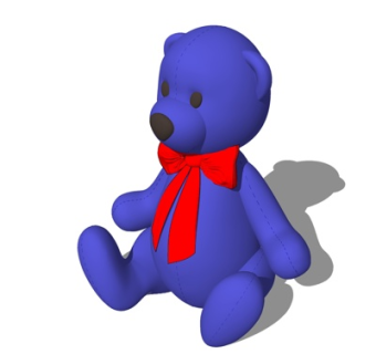 现代儿童小熊玩具su模型