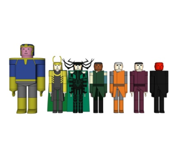 现代乐高英雄玩具su模型