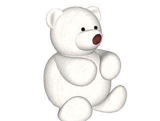现代儿童白熊玩具su模型