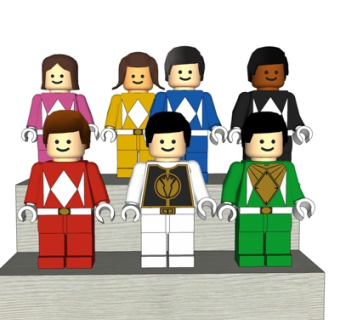 现代乐高英雄玩具su模型