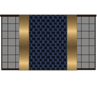 现代轻奢金属背景墙su模型