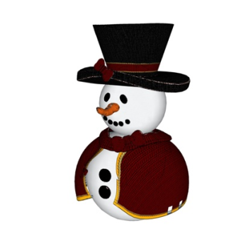 现代儿童雪人玩具su模型