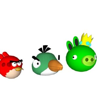 现代儿童小鸟玩具su模型