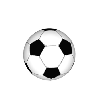 现代皮革足球su模型