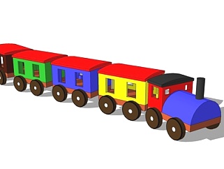 现代儿童<em>火车</em>玩具su<em>模型</em>