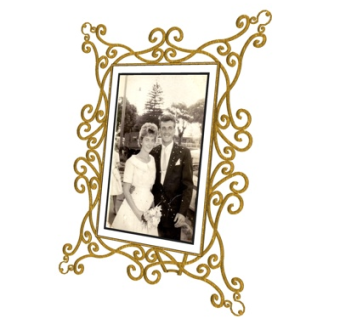 欧式金属照片相框摆件su模型