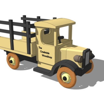 现代儿童玩具车su模型