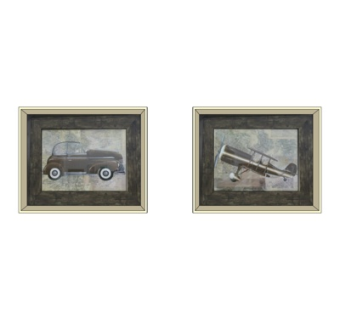 现代汽车装饰画su模型