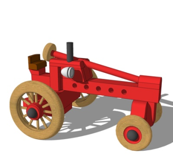 现代儿童玩具车su模型