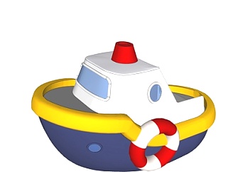 现代儿童玩具<em>船</em>su模型