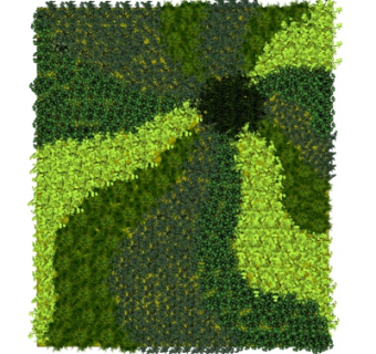 现代绿植背景墙su模型