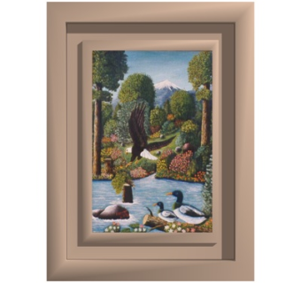 现代风景装饰画su模型