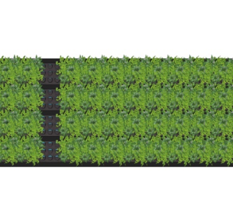 现代绿植背景墙su模型