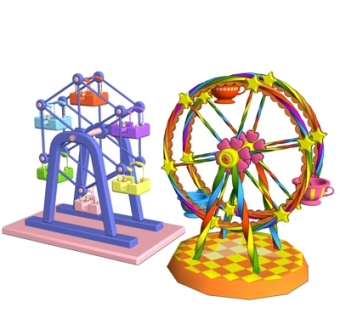 现代摩天轮玩具su模型