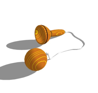 现代儿童麦克风玩具su模型