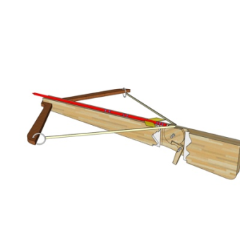 现代儿童玩具弓弩玩具su模型