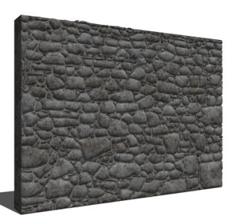 现代石块背景墙su模型