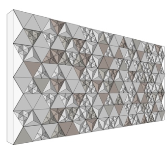 现代几何背景墙su模型