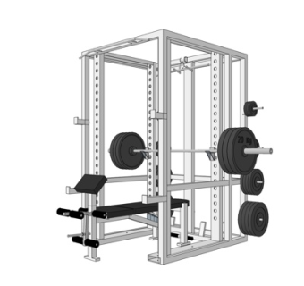 现代健身器材su模型