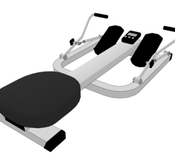 现代健身器材su模型