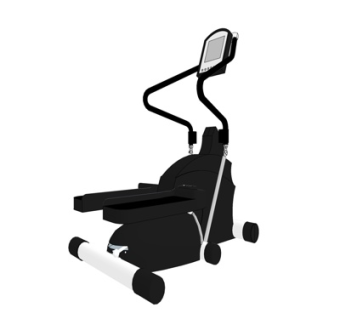 现代健身器材su模型
