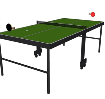现代乒乓球台su模型