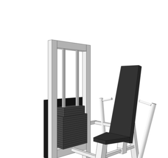 现代健身器材su模型