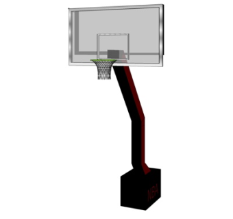 现代篮板su模型