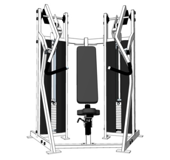 现代健身器材su模型