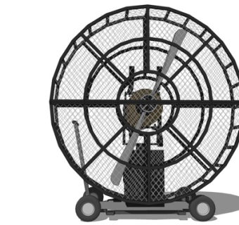 现代大型风扇su模型