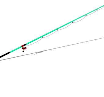 现代鱼竿su模型