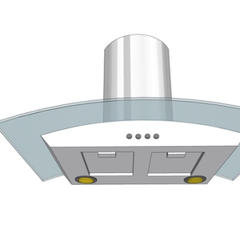 现代抽油烟机su模型