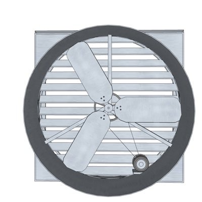 现代排气扇su模型