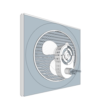 现代排气扇su模型