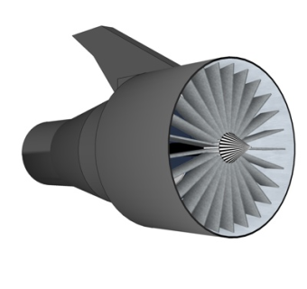 现代飞机引擎su模型