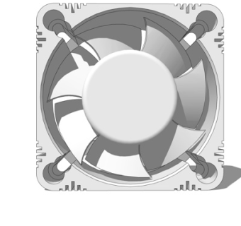 现代cpu散热器su模型